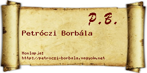 Petróczi Borbála névjegykártya