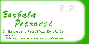borbala petroczi business card